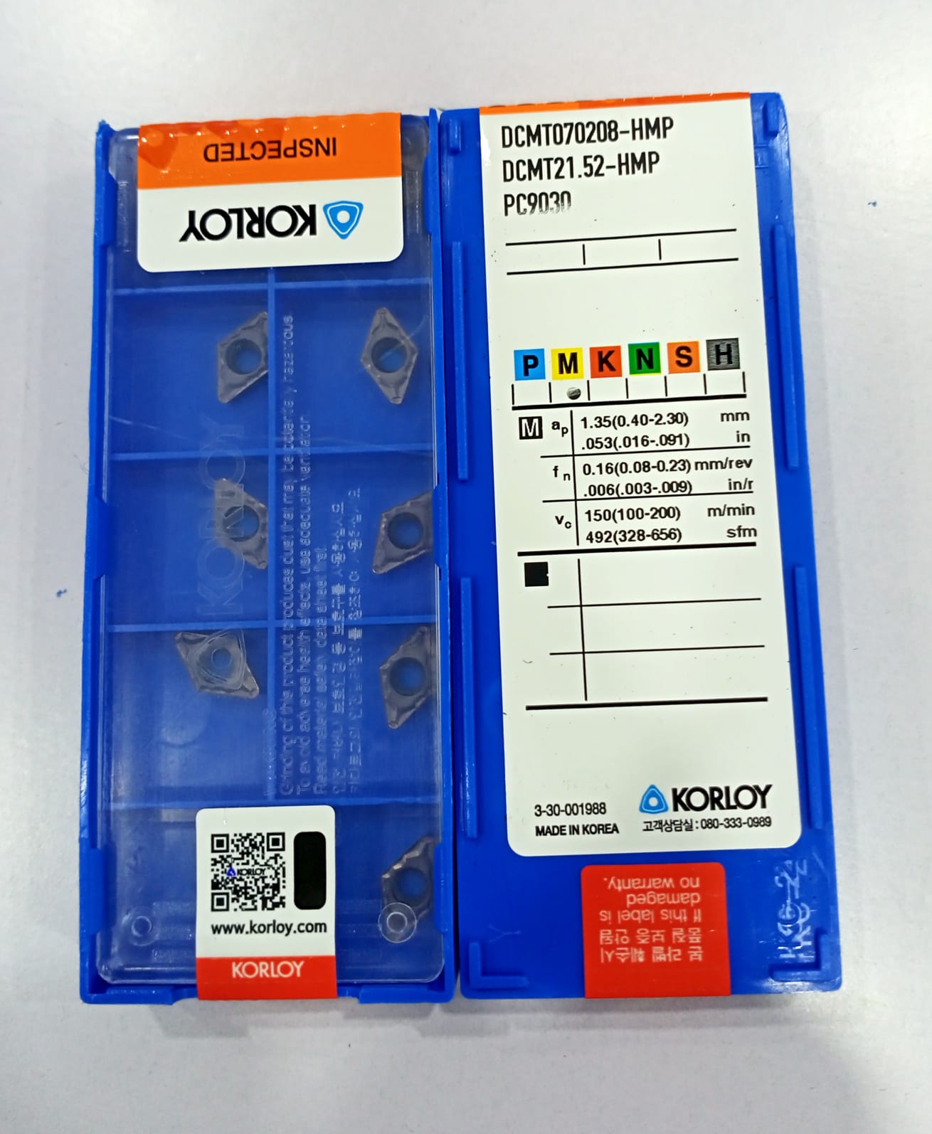 KORLOY DCMT070208-HMP PC9030