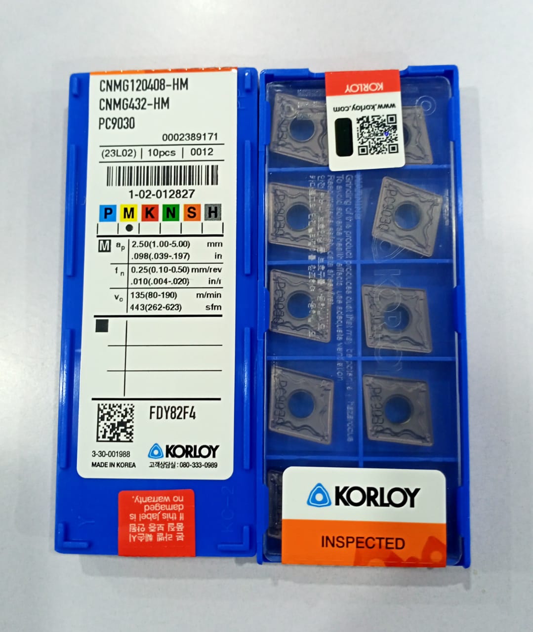 Korloy CNMG 120408-HM PC9030