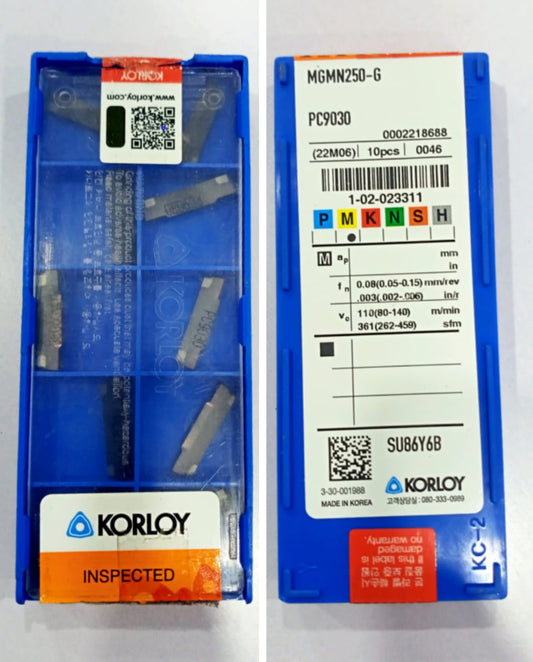 KORLOY MGMN 250-G PC9030