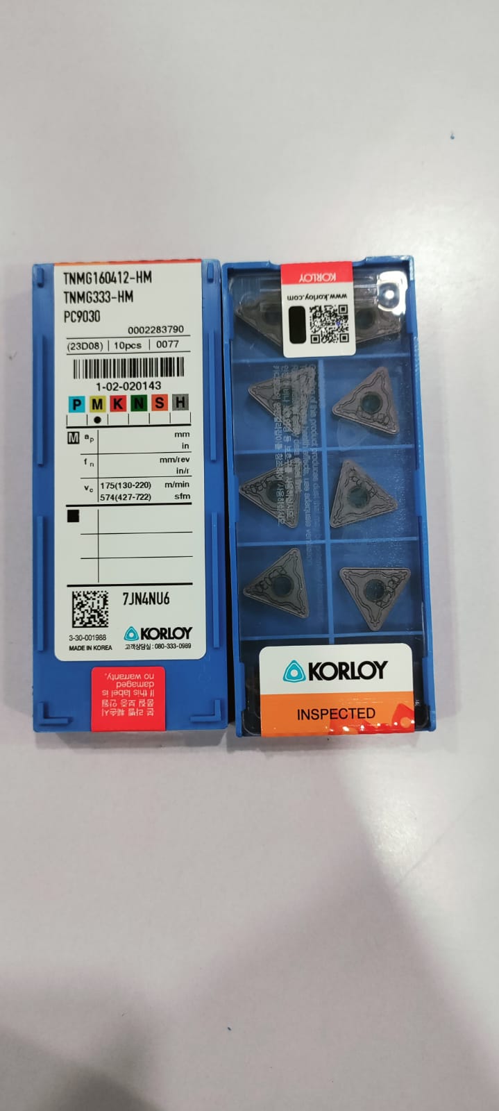 Korloy TNMG 160412-HM PC9030